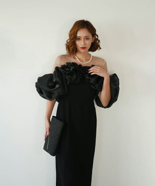 楽天市場】volume raffle dress パーティー ドレス ワンピース レース  