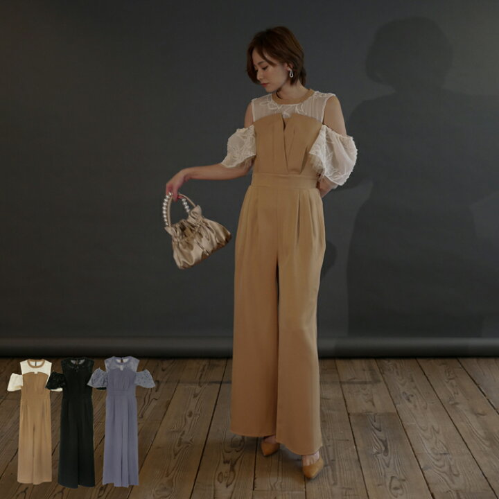 楽天市場】2way fringe lace pants dress パーティー ドレス パンツ 