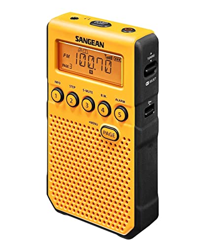 Sangean DT-800  BCL ラジオ 小型 高性能 高感度 良い音質 RDSデジタルラジオ FM76 108MHz FMステレオ MW バックグラウンドノイズ低減(ソフトミュート) 重低音DBB 帯域幅選択 小型 軽量 ポータブルラジオ 通勤
