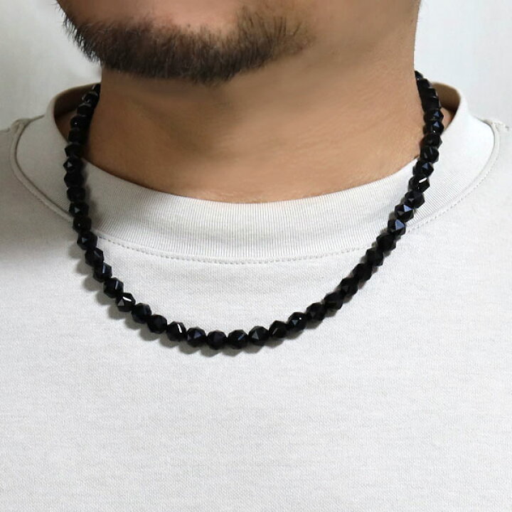 楽天市場】オニキス ネックレス メンズ スターカットオニキス 黒 