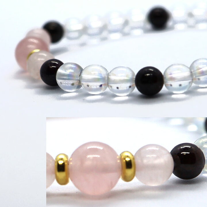 楽天市場】恋愛運UP オーラ水晶 ガーネット ローズクォーツ  