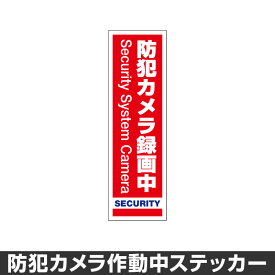 防犯カメラ作動中 ステッカー 録画中 録画 シール 屋外 防水 耐水 大きい 監視 カメラ 防犯 防犯グッズ セキュリティー 70mm×230mm[◆]