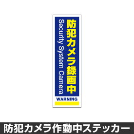 防犯カメラ作動中 ステッカー 録画中 録画 シール 屋外 防水 耐水 大きい 監視 カメラ 防犯 防犯グッズ セキュリティー 70mm×230mm[◆]