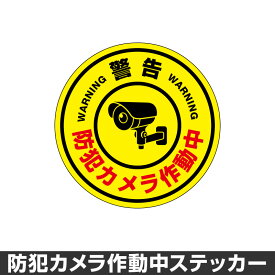 防犯カメラ作動中 ステッカー 録画中 録画 シール 屋外 防水 耐水 大きい 監視 カメラ 防犯 防犯グッズ セキュリティー 150mm×150mm[◆]