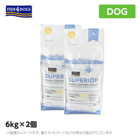 FISH4ドッグ フィッシュ4ドッグ　フィッシュフォードッグ　スーペリア　ウェイトコントロール 12kg(6kg×2個）（犬 ペットフード ドライフード 犬用品）