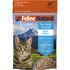 【あす楽】フィーラインナチュラル Feline Natural フリーズドライ ビーフ・フィースト（猫 用総合栄養食） 320g