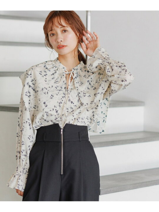 楽天市場】【SALE／50%OFF】ケープライク花柄ブラウス mysty woman 