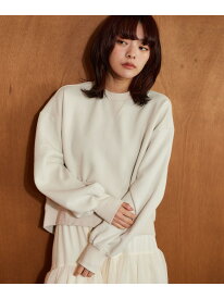裏起毛スウェット mysty woman ミスティウーマン トップス スウェット・トレーナー ホワイト グレー ベージュ【送料無料】[Rakuten Fashion]