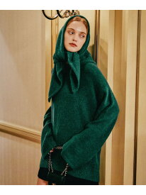 ニットストールSETプルオーバー mysty woman ミスティウーマン トップス ニット ベージュ ブラウン グリーン【先行予約】*【送料無料】[Rakuten Fashion]