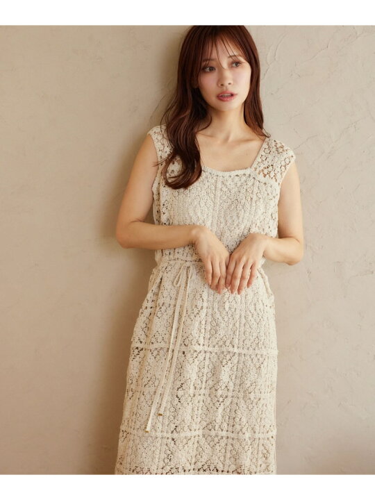 楽天市場】【SALE／20%OFF】クロシェロングノースリーブワンピース 