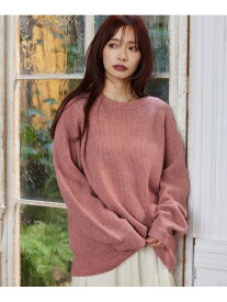 【SALE／20%OFF】【WEB限定】アイスクリームクルーニットDX mysty woman ミスティウーマン トップス ニット レッド【RBA_E】【送料無料】[Rakuten Fashion]