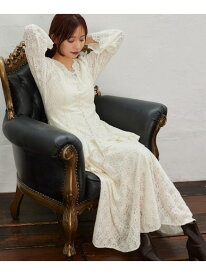 【SALE／50%OFF】起毛レースペプラムワンピース mysty woman ミスティウーマン ワンピース・ドレス ワンピース ブラック ホワイト【RBA_E】【送料無料】[Rakuten Fashion]