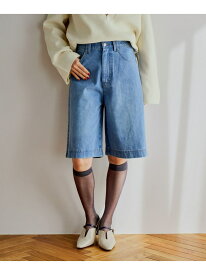 デニムハーフパンツ mysty woman ミスティウーマン パンツ ジーンズ・デニムパンツ ブルー【送料無料】[Rakuten Fashion]