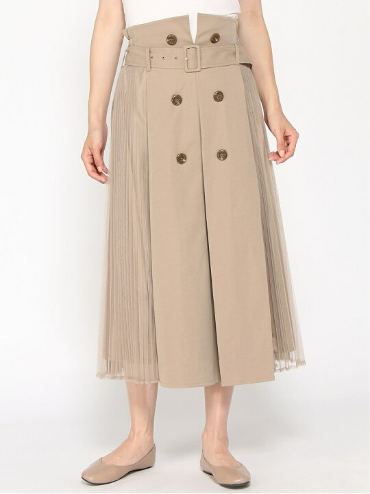 楽天市場】【SALE／50%OFF】トレンチチュールプリーツSK mysty woman 