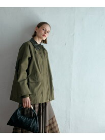 【SALE／55%OFF】襟2WAY合皮切り替えブルゾン mysty woman ミスティウーマン ジャケット・アウター ブルゾン・ジャンパー ブラウン カーキグリーン ホワイト【RBA_E】【送料無料】[Rakuten Fashion]