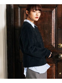 フォックスウールMIXニット mysty woman ミスティウーマン トップス ニット グレー グリーン ブラック ベージュ【先行予約】*【送料無料】[Rakuten Fashion]