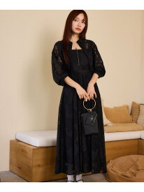 レースキャミワンピシャツSET mysty woman ミスティウーマン ワンピース・ドレス シャツワンピース ブラック ホワイト【先行予約】*【送料無料】[Rakuten Fashion]