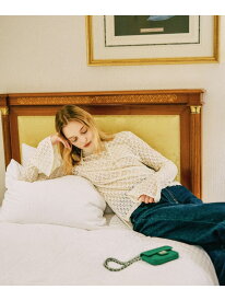 袖フレアレースカットソー mysty woman ミスティウーマン トップス シャツ・ブラウス ホワイト ブラック【送料無料】[Rakuten Fashion]