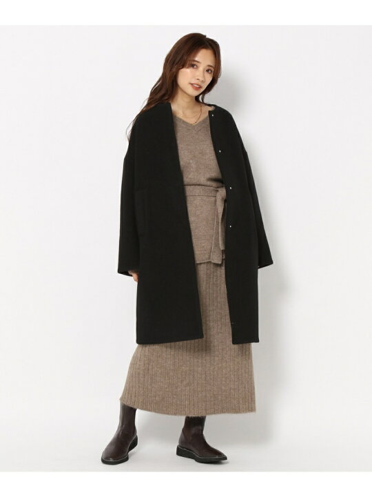 楽天市場】【SALE／50%OFF】(W)ノーカラーコクーンコート mysty woman 