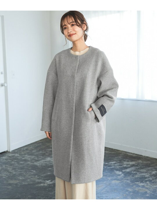 楽天市場】【SALE／50%OFF】(W)ノーカラーコクーンコート mysty woman  