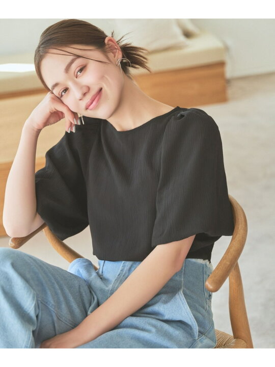 楽天市場】【WEB限定】ふんわりパフスリーブブラウス mysty woman  