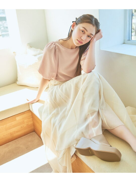 楽天市場】【WEB限定】ふんわりパフスリーブブラウス mysty woman  