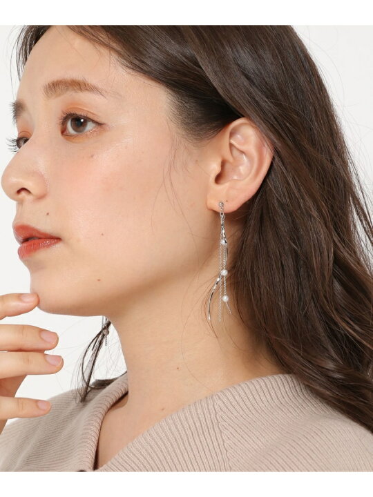 楽天市場】(W)パールチェーンピアス mysty woman ミスティウーマン  