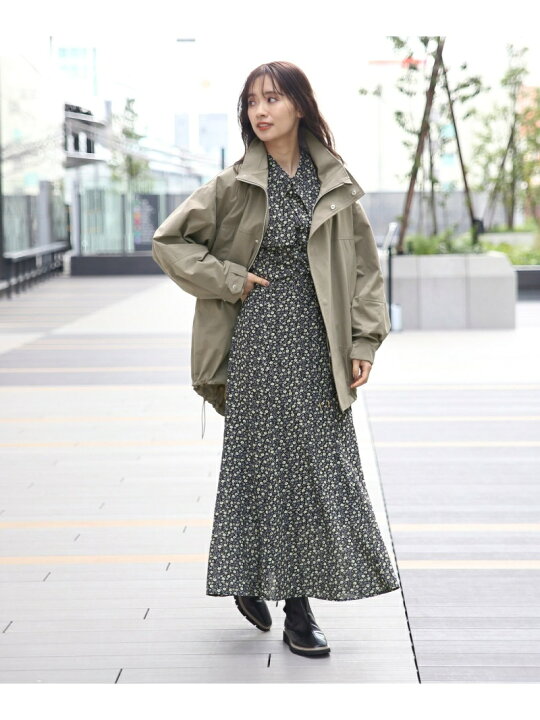 楽天市場 W ルーズマウンテンパーカ Mysty Woman ミスティウーマン コート ジャケット マウンテンパーカー カーキ ブラック ベージュ 送料無料 Rakuten Fashion Mysty Woman