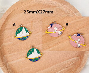 雪山 キャンプ ペガサス 惑星 チャーム ピアスパーツ 1個