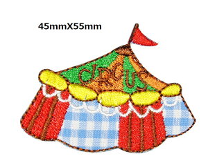 テント キャンプ ワッペン アイロン対応 アップリケ 手芸材料 1枚