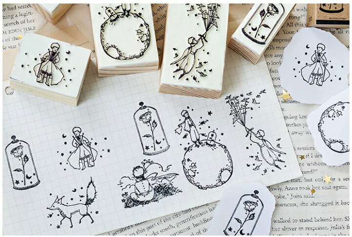 楽天市場 送料全国一律190円星の王子 王子様 スタンプ 印鑑 惑星 花 キツネ 1個入り 手作り素材の店 Sweet Road