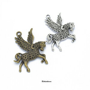 ペガサス 馬 ワッペン チャーム アクセサリーパーツ 入学 1個入り