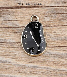 時計 チャーム ピアスパーツ アクセサリーパーツ イヤリングパーツ 手芸材料 1個