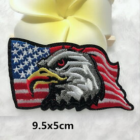 アメリカ国旗 USA わし ワッペン アップリケ アイロン対応 1枚