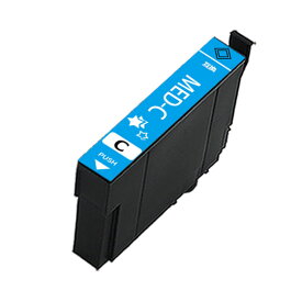 【送料無料】Epson用 エプソン MED MED-C互換インクカートリッジ 増量版 1個 シアン 残量表示可能 ICチップ付 対応機種：EW-056A / EW-456A 【3年保証付】