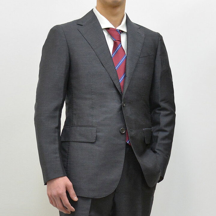 美品 Stile Latino 3B シングル スーツ チャコールグレー 46 