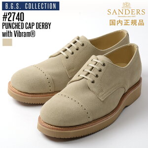 yP10{z T_[X B.G.S. u2740Fp`hLbv_[r[v XEF[h Ki SANDERS BGS PUNCHED CAP DERBY with Vibram XG[h