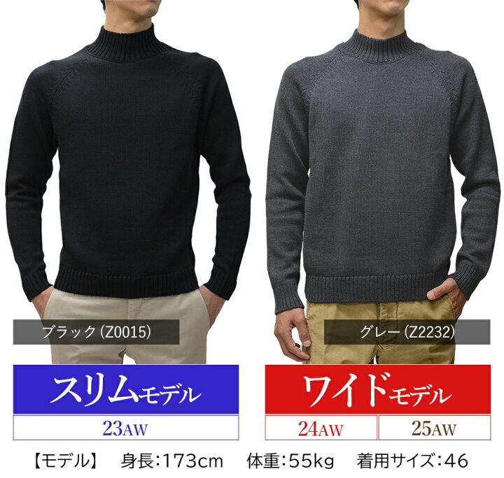 楽天市場】＜選べる2シルエット＞ ザノーネ 秋冬 5ゲージ モックネック 