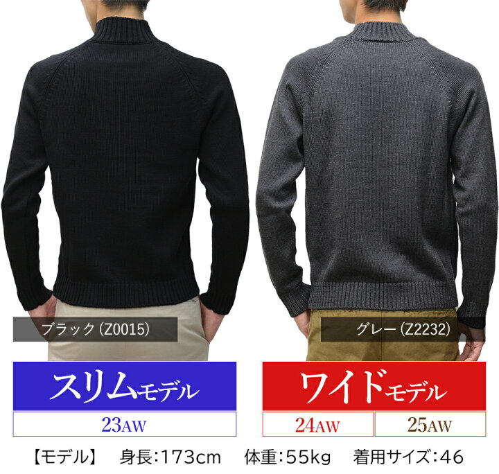 楽天市場】＜選べる2シルエット＞ ザノーネ 秋冬 5ゲージ モックネック 