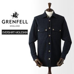 �y40%OFF/�艿63,800�~�z�O�����t�F�� �V�i �I�[�o�[�V���c OVERSHIRT-MOLESKIN 38 �l�C�r�[ �������K�i �p���� GRENFELL #f10032 GF38