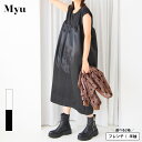 5,782円!!：限定クーポンで：【選べる2袖♪切替コクーンワンピース(myu2506-2)】 レディース myu ワンピース チュニック トップス ブラック ホワイト パール ブラウス フリル ボトムス Tシャツ 夏 夏服 ミュウ