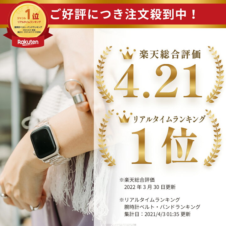 楽天市場】【50％OFF券配布】アップルウォッチ バンド クリア アップル 