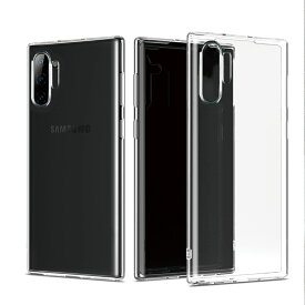 Galaxy Note10 plus ケース TPU ギャラクシー SIMフリー スマホ カバー docomo SC-01M au SCV45 薄型 軽量 グリップ 落下防止 シンプル 透明 クリア