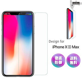 iPhone XS MAX ガラス フィルム 6.5インチ 画面が割れないように 保護 スマホの液晶を守る 滑らか 2.5D 硬度 9H Glass クリア