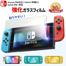 Nintendo Switch 有機EL Switch Lite ガラス フィルム さらさら タッチ感 クリア 透明 ニンテンドー スイッチを守る 耐衝撃 強化ガラス 交換 修理 防止