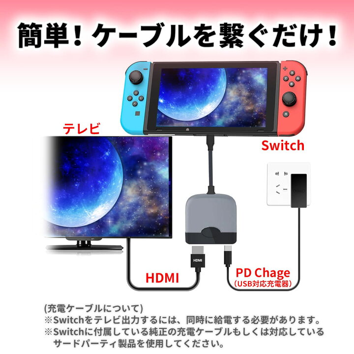 楽天市場】＼15%OFF券配布／Nintendo Switch ドック 小型 テレビ 接続 