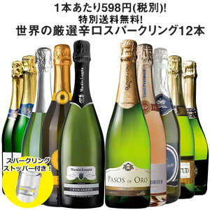 【 特別 送料無料 】【ストッパー付】金賞&高評価&シャンパン製法入り!世界の選りすぐり辛口スパークリング10本セット第23弾【7792953】 | 飲み比べ ワイン ワインセット シャンパン スパーク カヴァ カバ 泡 白 発泡 金賞 お買い得 ※7月上旬〜中旬より順次発送予定