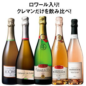 【送料無料】 ロワール入り!クレマン飲みくらべ5本セット 第6弾 スパークリングワイン ワインセット 【W04096】