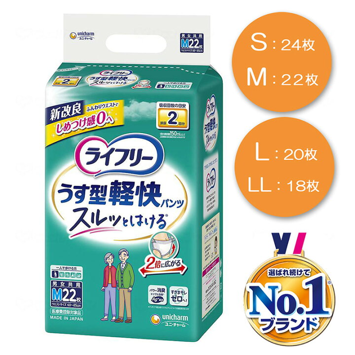 楽天市場】介護おむつ オムツ はくパンツタイプ S M L LL サイズ 簡単 