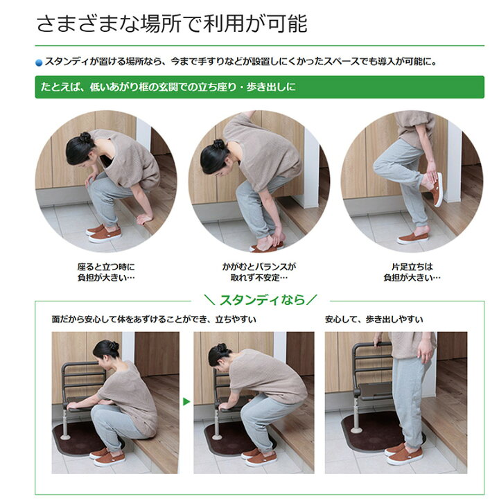 楽天市場】手すり 折りたたみ可能 面手すり スタンディ 室内用 